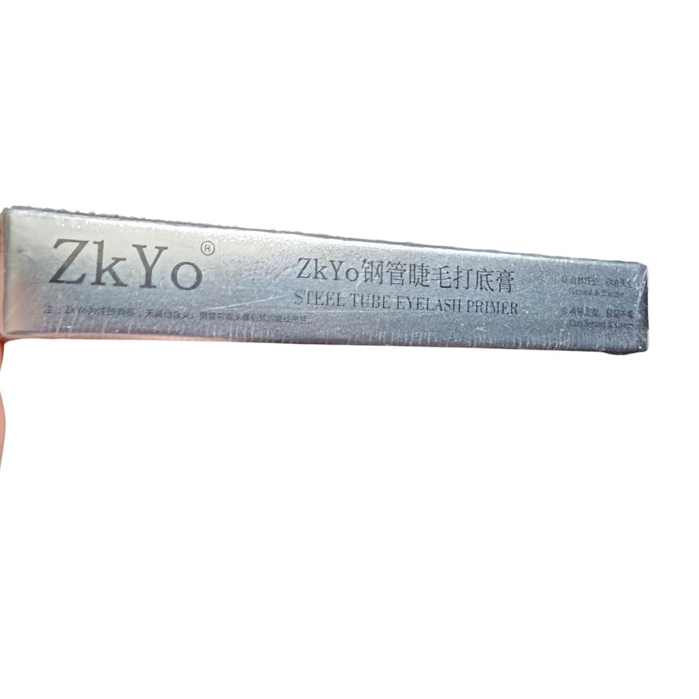 ZkYo Steel Tube Eyelash Primer Natural Slender Curl Setting Lash Base Silver New